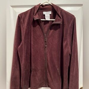 Sag Harbor Women’s sweater with zipper.   Size petite XL